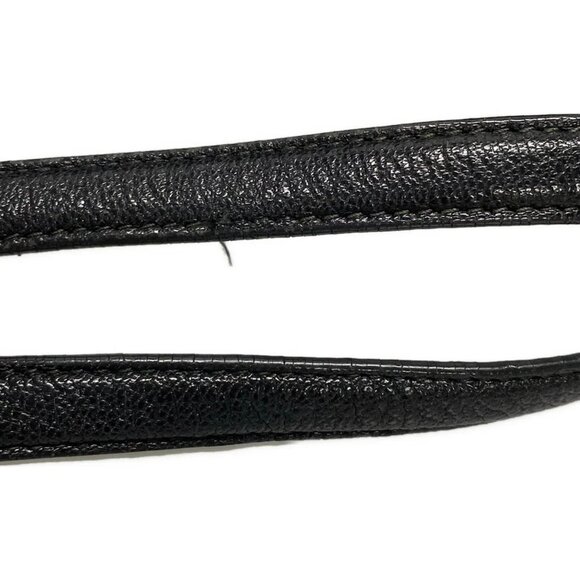 Auth Salvatore Ferragamo Amy Black Wool Leather Handbag - Picture 10 of 16